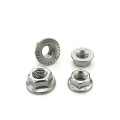 M14  white zinc  zin-plated  stainless steel hex flange nut with serrated carbon steel Grade 4 grade 8 grade6